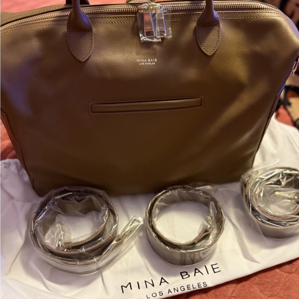 Mina Baie Emmy Midi LEATHER Teddy Color Bag/Backpack New With Tags!! - Picture 15 of 15